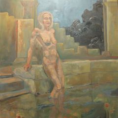 Roman bather, 90x110 cm, oil on canvas
