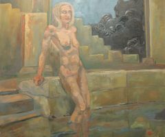 Roman bather, 90x110 cm, oil on canvas